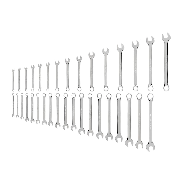 Combination Wrench Set, 34-Piece (1/4 - 1 in., 6 - 24 mm)